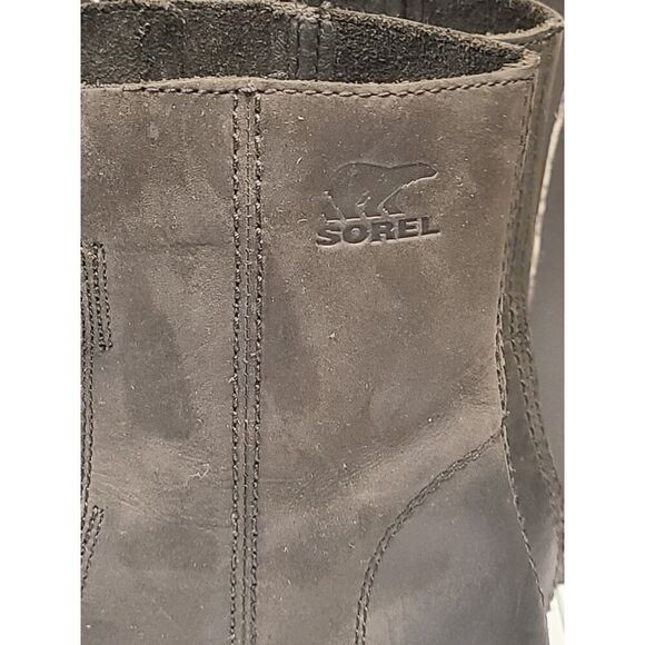 SOREL Joan Of Arctic Wedge II Mid-High Lace-Up Bootie Boots Oiled Loden | 9 EUC - Picture 8 of 15